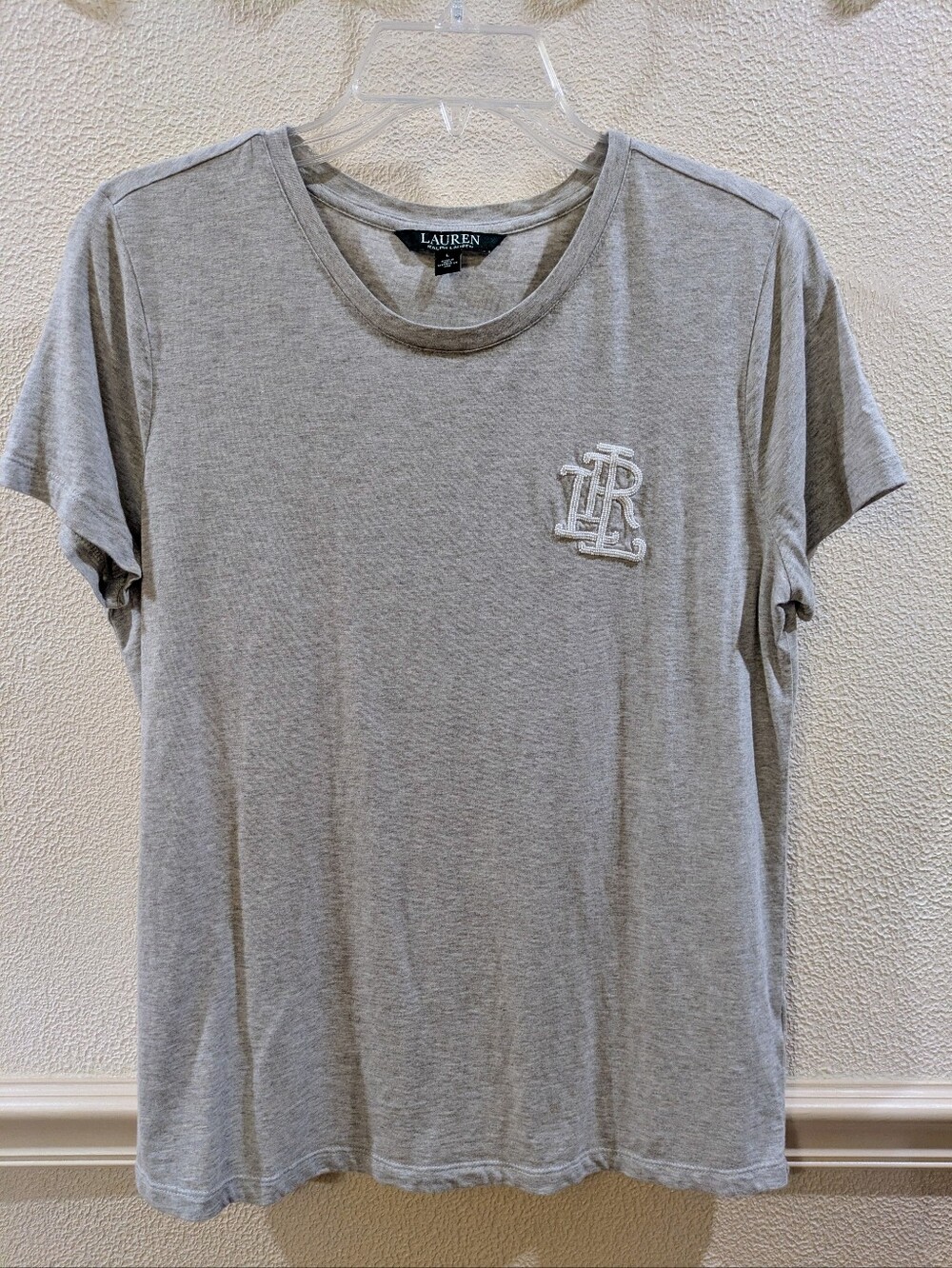 2/$18 LRL Lauren Ralph Lauren Top w/ Beaded Logo